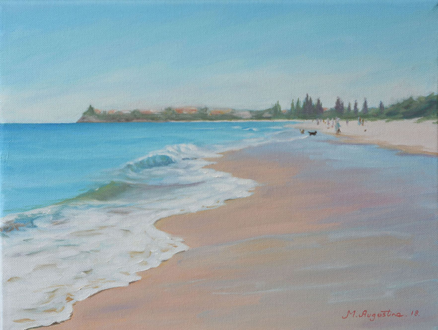 Summer Dicky Beach 30x40cm Sold